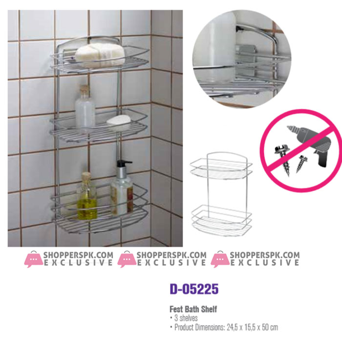 Primanova Fest Bathroom Shelf 3 Rack Tukey Made D-05225