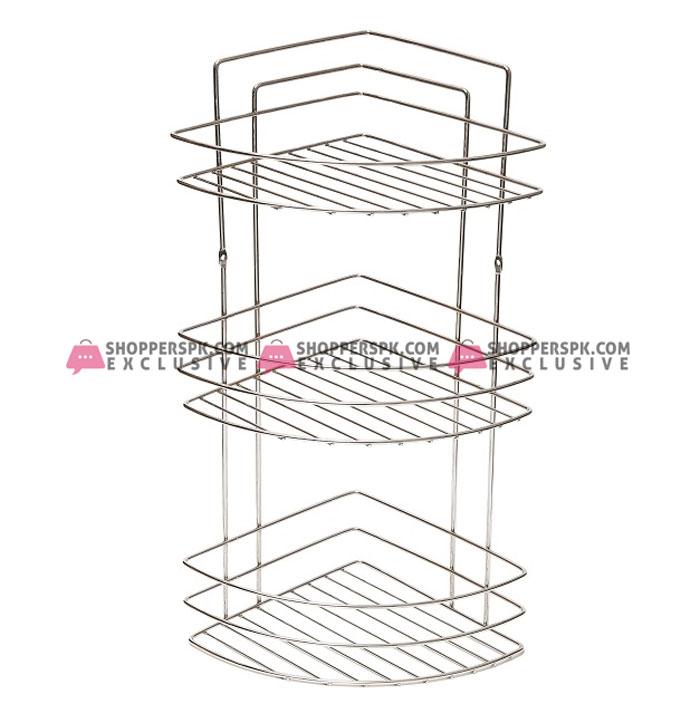 Primanova Fest Corner Bathroom Shelf 3 Rack Turkey Made D-05223
