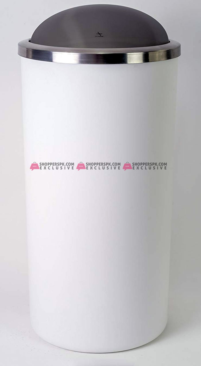 Primanova Lenox Dustbin With Swing Cap 35 Liter White Turkey Made M-E48-01