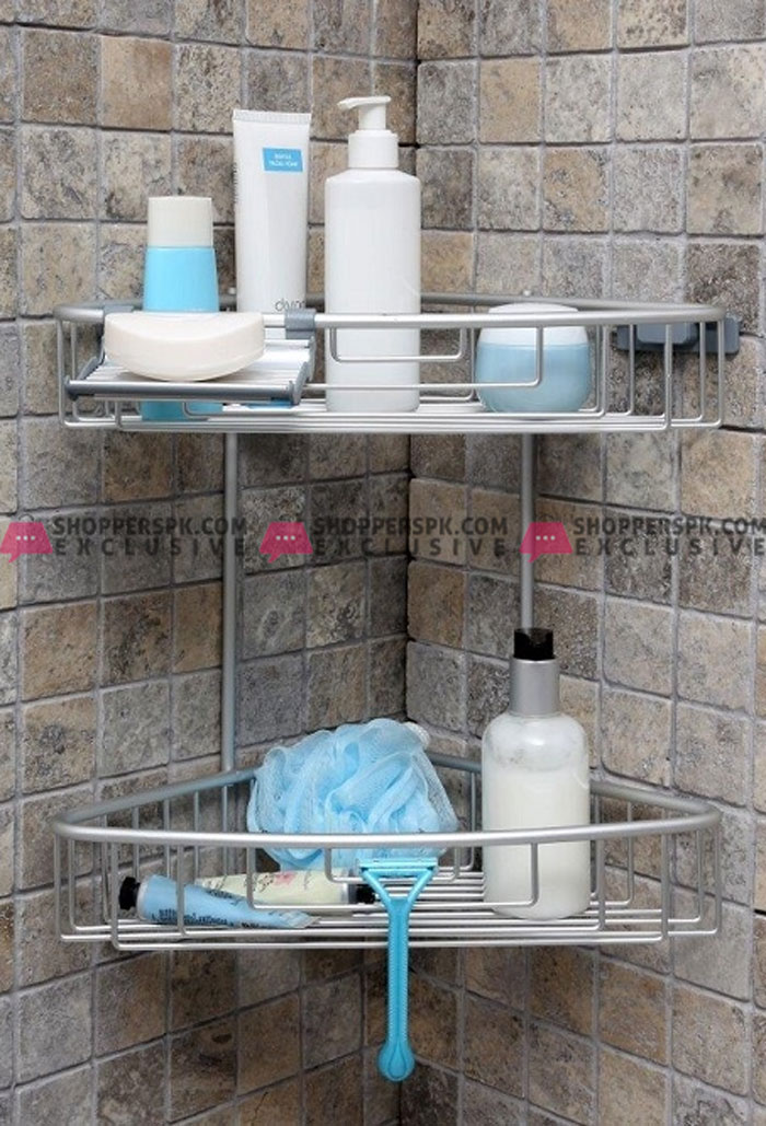 Primanova Paloma Aluminum Bathroom 2 Shelves Tukey Made M-N31-30