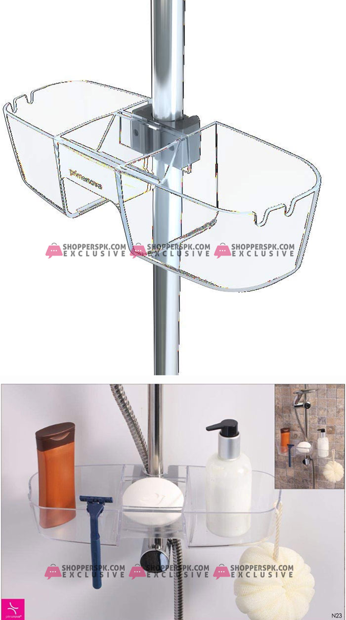 Primanova Shower Basket Drippy Transparent Turkey Made M-N23-16