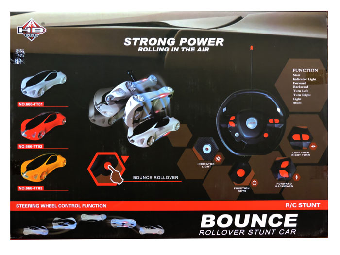 Remote Control Bounce Rollover Stunt Car
