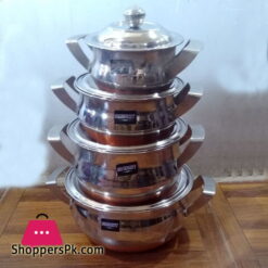 Stainless Steel Copper Base 4 Pcs Handi Pot
