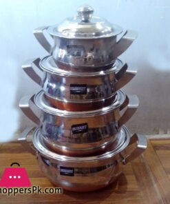 Stainless Steel Copper Base 4 Pcs Handi Pot