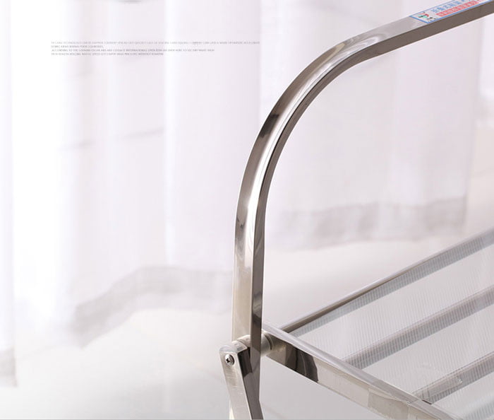 High Quality Stainless Steel Easy Folding Shoe Rack 4 Layer