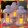 1Pcs White Lanterns with LED Candle with Batteries for Indoor and Outdoor Use
