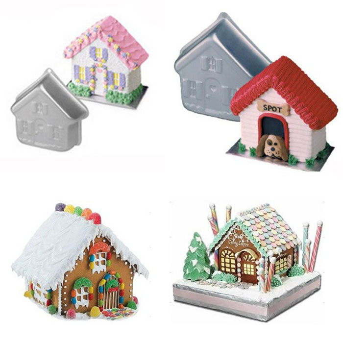 Aluminum House Cake Mold Bakeware Muffin Baking Pan Bread Mould