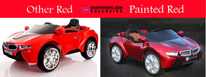 Bmw I8 Kids Electric Ride On R/C Car With Mp4 Touch Screen Painted Red