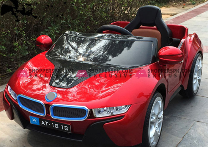 Bmw I8 Kids Electric Ride On R/C Car With Mp4 Touch Screen Painted Red