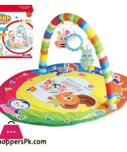 Baby Carpet Gym Mat for Baby with 3 Rattles