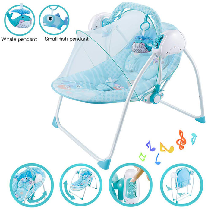 Baby Indoor Swing Infant Electric Intelligent Remote Control Swing Rocking Chair Cradle Newborn Comfort Chair Shaker