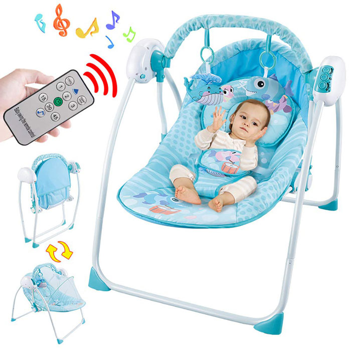 Baby Indoor Swing Infant Electric Intelligent Remote Control Swing Rocking Chair Cradle Newborn Comfort Chair Shaker