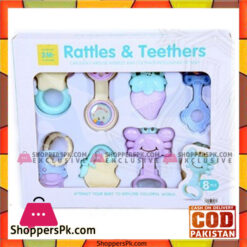 Baby Rattle and Teether 8 Pcs