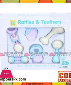 Baby Rattle and Teether 6 Pcs