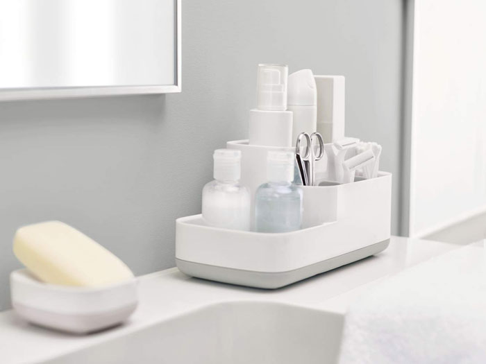 Bathroom Easy-Store Caddy- White/Grey