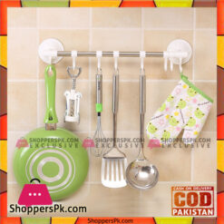 Bathroom Kitchen Wall 7 Hooks Powerful Vacuum Suction Cup Hanger Hooks
