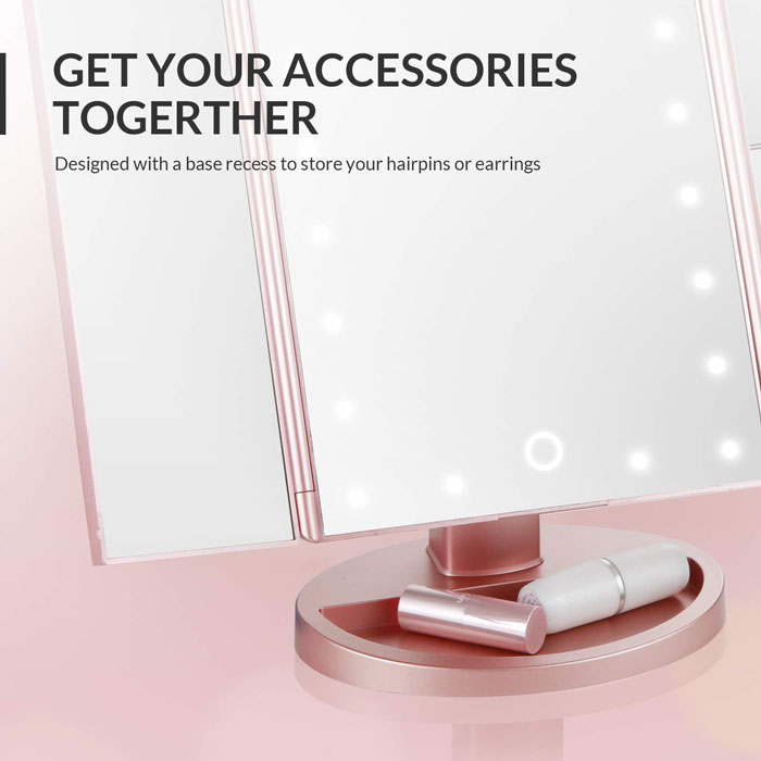 Easehold Make Up Mirror 1X/2X/3X Magnifying Light Up Mirror