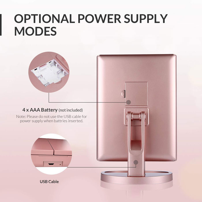 Easehold Make Up Mirror 1X/2X/3X Magnifying Light Up Mirror