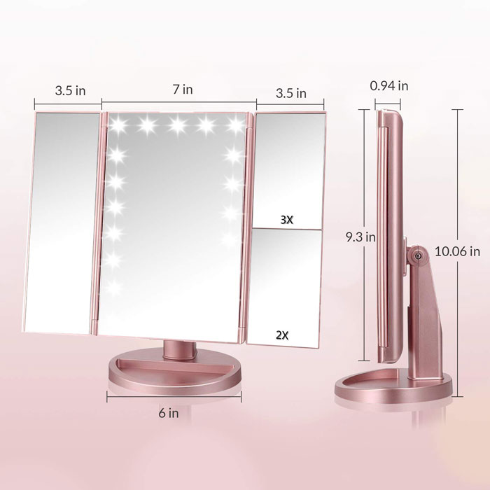 Easehold Make Up Mirror 1X/2X/3X Magnifying Light Up Mirror