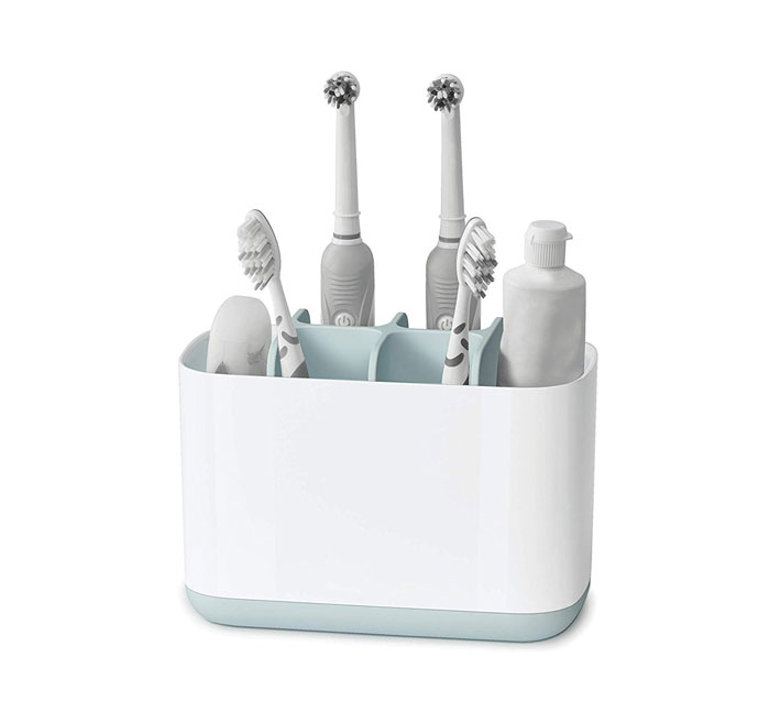EasyStore Toothbrush Holder Bathroom Storage Organizer Caddy Large