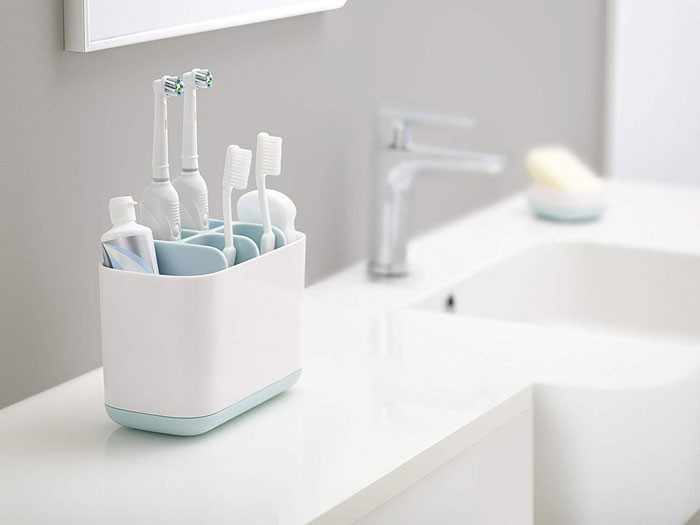 EasyStore Toothbrush Holder Bathroom Storage Organizer Caddy Large