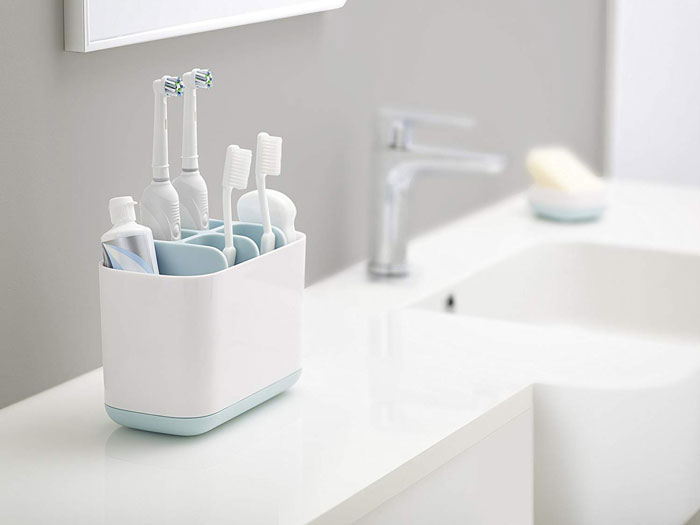Easystore Toothbrush Holder Bathroom Storage Organizer Caddy Large