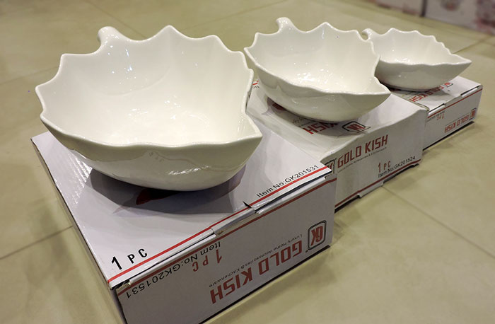 Gold Kish 3Pcs Salad Dish Set