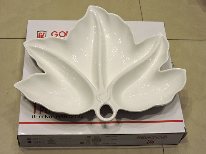 Gold Kish Leaf Serving Tray