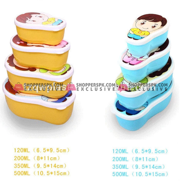 Happy Family Lunch Box Set Of 4