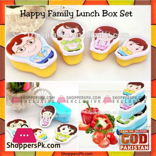 Happy Family Lunch Box Set of 4