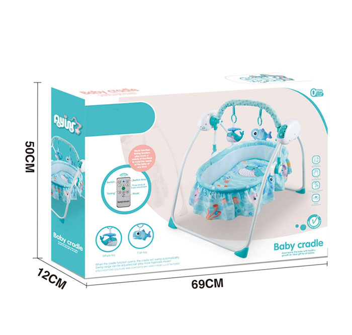 Intelligent Remote Control Crib Foldling Baby Swing Bed - Hn821397