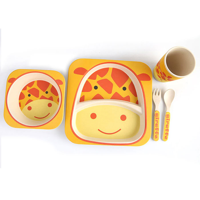 Kids Bamboo Fiber Tableware Set Bamboo Fibre Dinner Set