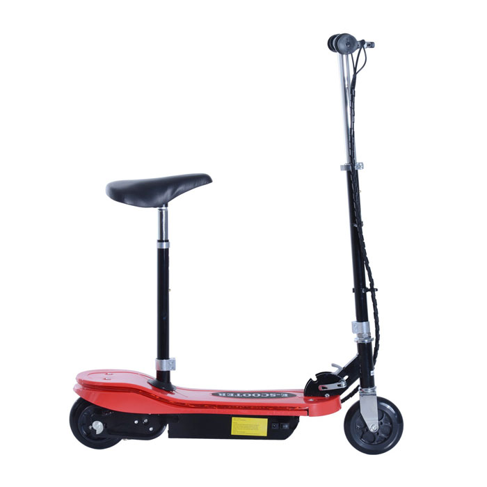 24V Kids E Scooter With Seat Ride On Folding Electric Bike Children Height Adjustable Rechargeable Battery