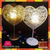 Metal Iron Heart Shaped Votive Candle Holder Candlestick with Candle