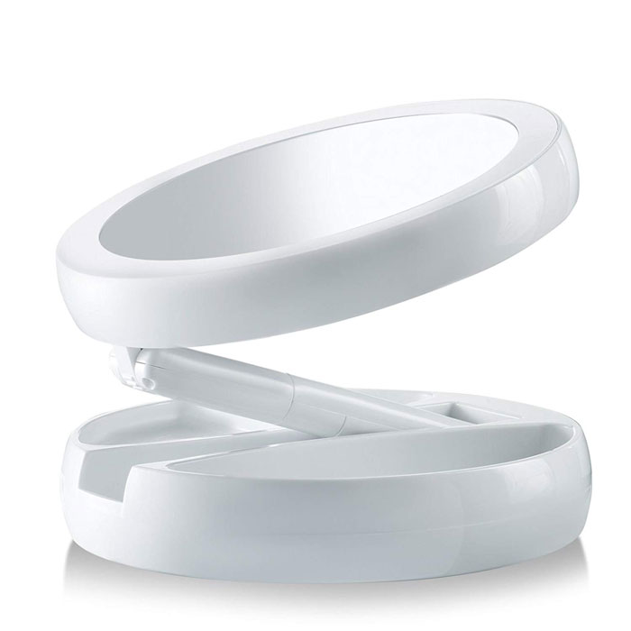 Mirror Fold Led Wht 10X