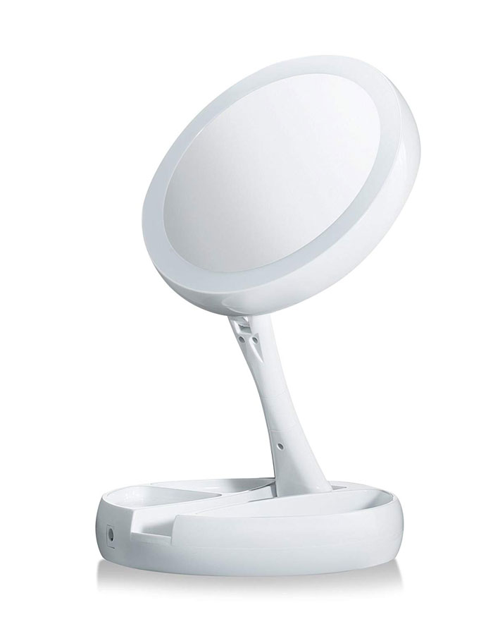 Mirror Fold Led Wht 10X