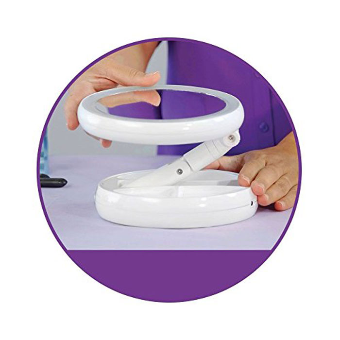 Mirror Fold Led Wht 10X