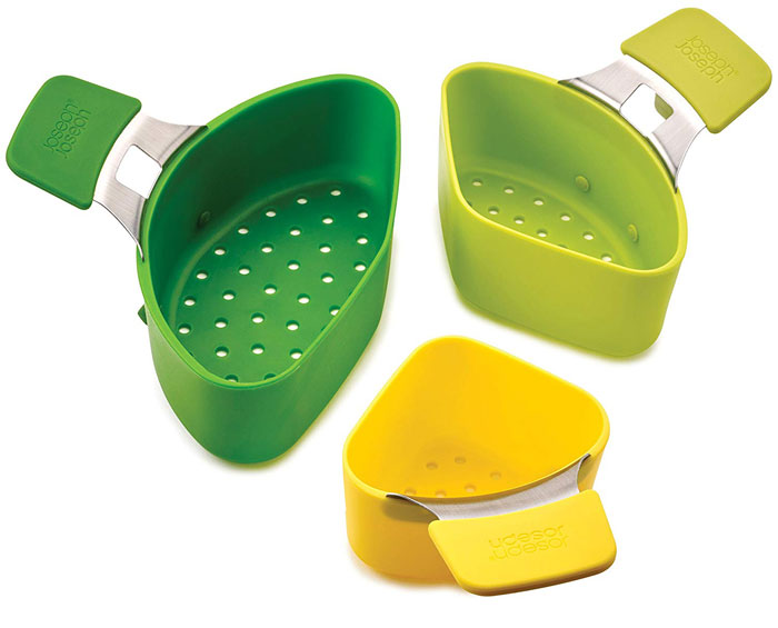 Nest Steam Stackable Steamer Basket Set With Three Compartments (3 Piece)