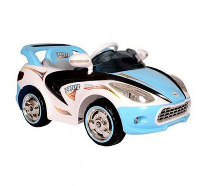 Ride On Car For Kids - Battery Operated - Blue &Amp; White - Jy-20C8