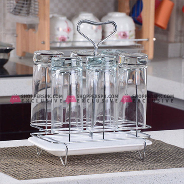 Stainless Steel Glass Cup Rack Water Mug Draining Drying Organizer Stand Tray 7 Stainless Steel Glass Cup Rack Water Mug Draining Drying Organizer Stand Tray