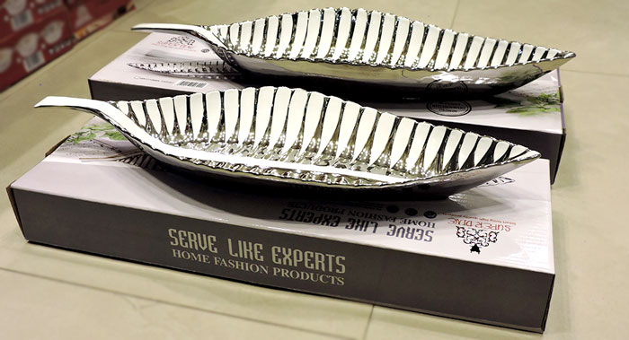 Superdine High Quality 2Pcs Bbq Serving Dish Leaf Dishes