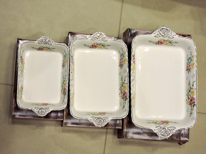 Superdine High Quality 3 Pcs Set Rectangle Bakeware 14