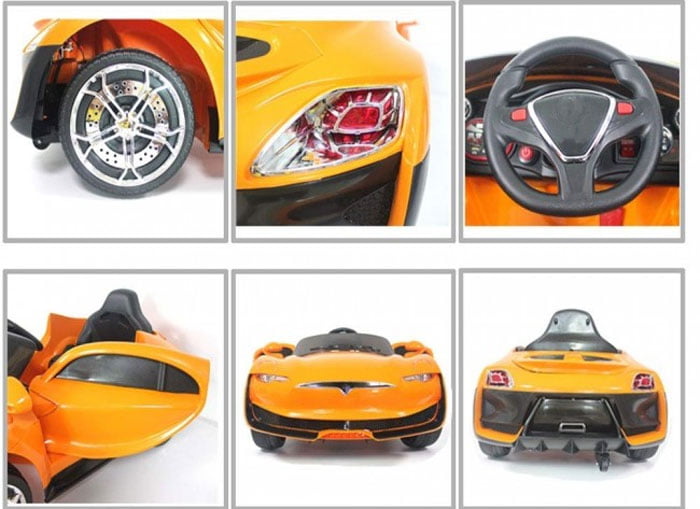 Tesla Model S Kids Ride On Car 12V With Swing And Remote Control