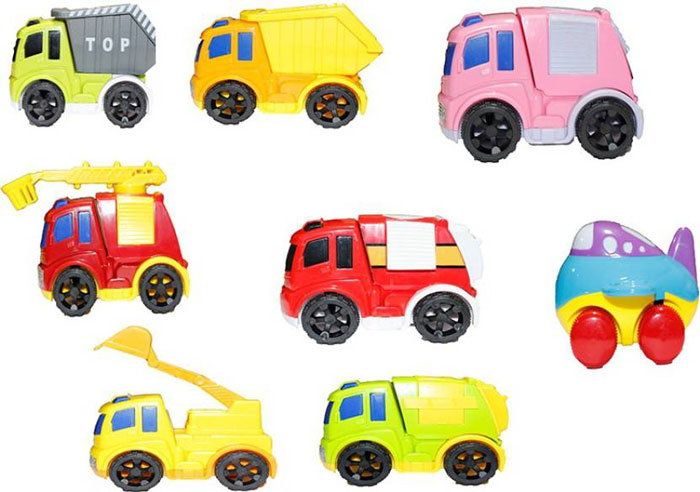 Urban Transport Set Of 8 Construction And Public Service Vehicles (Multicolor)