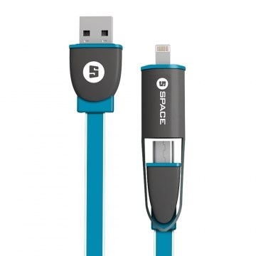 SPACE CE-404 2 in 1 - Micro USB & Lightning Cable