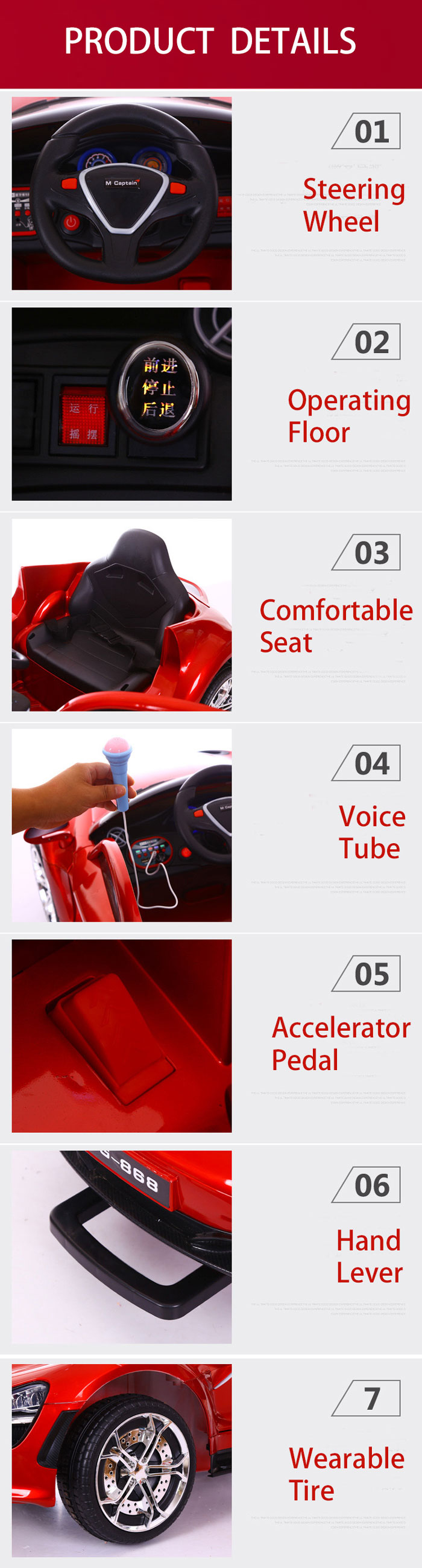 Four Wheels With Suspension Electric Toy Car 6V Double Battery And Drive Electric Toy Car