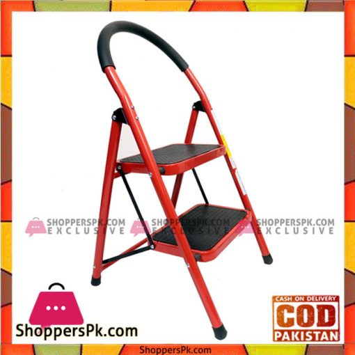 High Quality 2 Step Red Steel Ladder