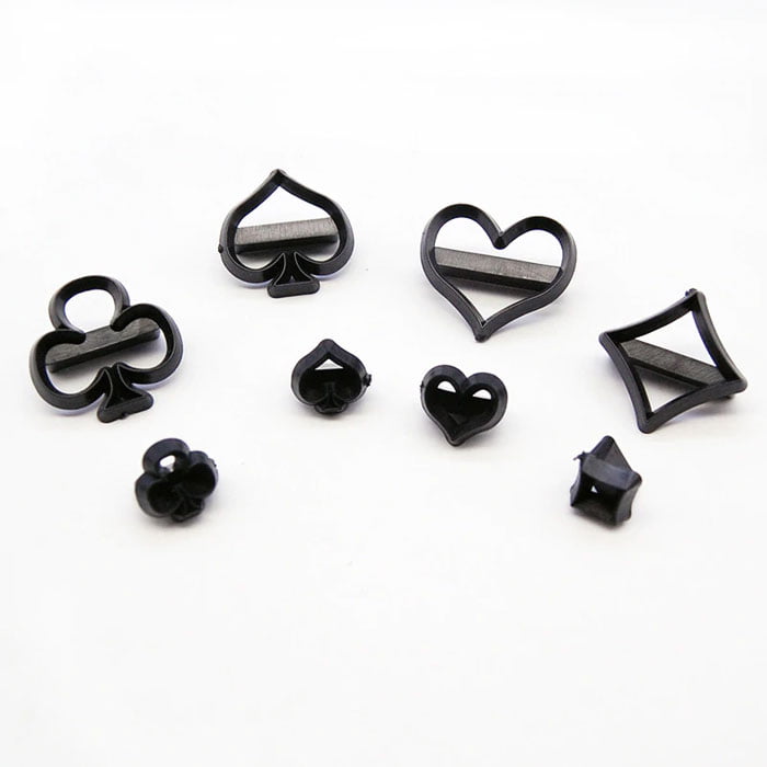 28pcs Plastic Poker Card Cookie Cutter Sugarcraft Fondant Cutter Poker Set Decorating Tools