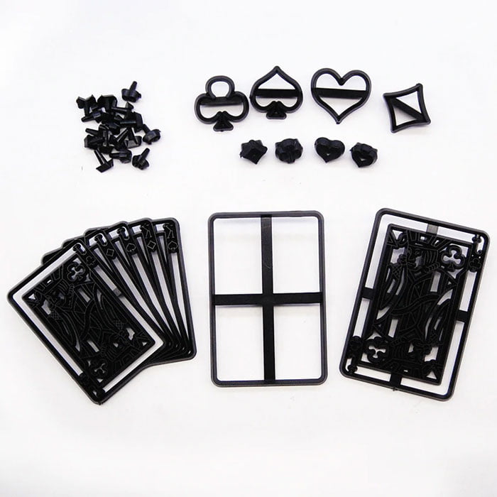 28pcs Plastic Poker Card Cookie Cutter Sugarcraft Fondant Cutter Poker Set Decorating Tools