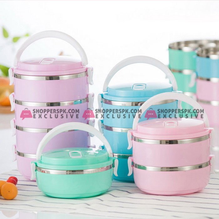 4 Layer Stainless Steel Thermal Insulated Stackable Lunch Box